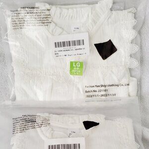 BAMBOO CLOTHING- Baptism Dress Set- Polo Dress- Short Sleeve Romper- Sizes 3-12m